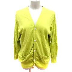 ズッカ zucca カーディガン ニット 長袖 M ライム /RT