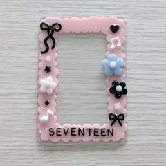 【13】トレカケース レジンデコ フラワー リボン