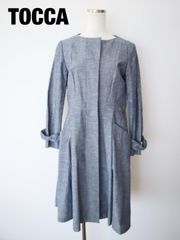 定価6万円✨TOCCA　洗える　軽い　ロングデニムコート　スプリングコート 定価6万円✨TOCCA 洗える 軽い ロングデニムコート スプリングコート