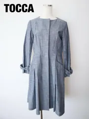 TOCCA　トッカ ＷＯＯＤＨＡＭ　ＣＯＡＴ　コート　定価53,900円　スプリングコート　Sサイズ　ネイビー系　綿100%　大人　ロング　おしゃれ　送料込み　6465737のサムネイル
