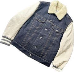 未使用級】ジュンヤワタナベ コムデギャルソン デニム レザー切り替え 