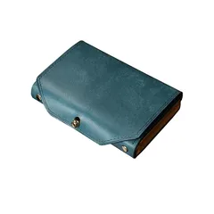 [Kawaoto] 名刺入れ メンズ プエブロレザー 本革 日本製 名刺ケース 薄型 25枚収納 名刺が折れない ビジネス 就職祝い クリスマス (紺色) 0