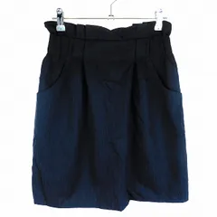 ページボーイ PAGE BOY アリシア alicia スカート 台形 ミニ タック バックファスナー ストライプ F 紺 ネイビー ボトムス /T2