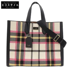 kate spade ケイトスペード 美品 マンハッタン ミュージアム プラッド ジャガード ラージトート 2WAY ショルダーバッグ マルチカラー