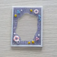 【4】トレカケース レジンデコ 紫