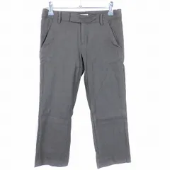 スピック&スパン Spick&Span サブリナパンツ クロップド ジップフライ ローライズ ウール 絹混 シルク混 無地 34 茶 ブラウン ボトムス /T2