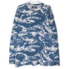 SUPREME シュプリーム x HYSTERIC GLAMOUR ヒステリック グラマー 24AW CARS THERMAL サーマル クルー ロングスリーブ Tシャツ カットソー ネイビー ロンT XL Marz