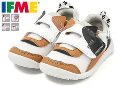 イフミー 20-6321 IFME PARK ねこちゃんスニーカー キッズスニーカー 運動靴 ワンベルト 三毛猫 猫ちゃん ネコちゃん 洗えるインソール 洗える中敷き 幼稚園 保育園 通園 通学 履きやすい 子供 イフミーパーク 靴 ホワイト 白