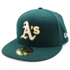 NEW ERA (ニューエラ) 59FIFTY オークランドアスレチックス ベースボールキャップ グリーン