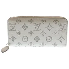 LOUIS VUITTON (ルイヴィトン) マヒナ ジッピーウォレット ロングウォレット カードケース 長財布 ベージュ レザー M69821 シルバー金具