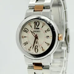 SEIKO セイコー ルキア 7N82-OCNO ベージュ QZ レディース 現状品 腕時計