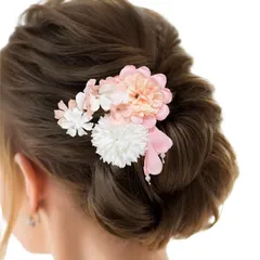 パールピン 髪飾り ヘアピン (ピンクA) [ピンクA]