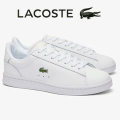 新品✨️LACOSTE ラコステ シボ本革 スニーカー ホワイト 送料込 