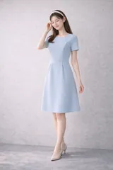 【未使用級】【参考価格63,720円】FOXEY NEW YORK  / フォクシーニューヨーク  ワンピース（プライベートスクール）38 ソフィーブルー