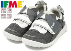 イフミー 20-6321 IFME PARK ねこちゃんスニーカー キッズスニーカー 運動靴 ワンベルト ハチワレ猫 猫ちゃん ネコちゃん 洗えるインソール 洗える中敷き 幼稚園 保育園 通園 通学 履きやすい 子供 イフミーパーク 靴 グレー