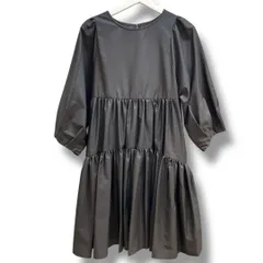 タグ付き未使用品 LOUNGEDRESS ラウンジドレス ティアードチュニックワンピース LDZ1032309A0001 綿混 ポケット付き ブラック 黒 サイズFREE レディース 春 ゴーゴー古着マルイ草加店3512のサムネイル