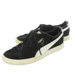 プーマ PUMA Clyde スエードスニーカー レースアップ 切替 ロゴ 24.0cm 黒 ブラック /CK20 ■GY99