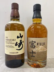 サントリー「山崎」700ml&キリン「富士」 700mlシングルモルトセット(送料！箱代込み)のサムネイル