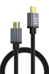 【人気商品】エレコム HDMI ケーブル プレミアム 曲げに強い ナイロンメッシュ 2m 4K・2K 【Premium HDMI(R) Cable規格認証済み】 アルミコネクタ 18Gbps ARC テレビ・パソコン・ゲーム機など対応 黒 ECDH-HDP20
