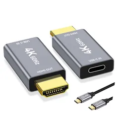 【在庫処分】USB Type C HDMI 変換アダプタ 4K@60Hz タイプCメスHDMIオスシンクHDTVアダプター、Thunderbolt 3/4 to HDMI 2.0アダプタ USB C 3.1ケーブル1m付き対応 i-Phone 17 161