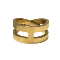 エルメス HERMES リュバンスカーフリング ゴールド メタル レディース スカーフリング