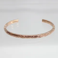 【新品未使用品】close to me　PGコーティングSILVER925バングル　ピンクゴールド　シルバー925　アクセサリー　ハワイアンジュエリー　13.73g