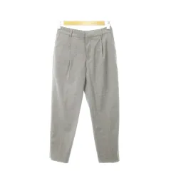 グローバルワーク GLOBAL WORK パンツ S グレー ジップフライ バックゴム タック テーパード クロップド /MN9 ■GY99