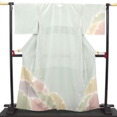 未使用品 訪問着 絽 夏 夏着物 クリーム 枝花 身丈167.0cm 正絹 | Mercari