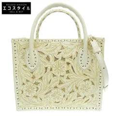 CARVING TRIBES カービングトライブス 美品 Square カットバッグ 2WAY ハンドバッグ ショルダーバッグ レディース アイボリー