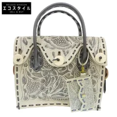 CARVING TRIBES カービングトライブス 未使用 Maestra S レザー ハンドバッグ レディース アイボリー×ブラック