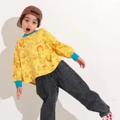 《新品》総柄 ラウンド ロンT 80㎝ 90㎝ Ocean&Ground 子供服 長袖 4646006