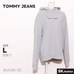 訳あり TOMMY JEANS トップス ロゴ刺繍 プルオーバー フード付き 裏起毛 パーカー