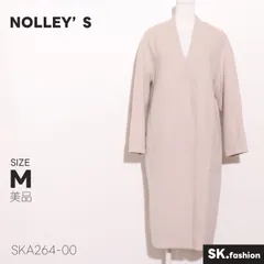 美品 NOLLEY'S アウター 前開き カラーレス すっきりシルエット ロング丈 コートのサムネイル