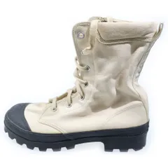 COMME des GARCONS HOMME PLUS (コムデギャルソンオムプリュス) キャンバス コンバットブーツ アイボリー 27.5cm