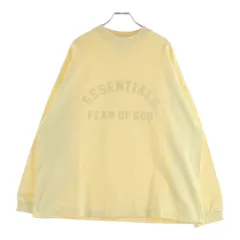 FEAR OF GOD ESSENTIALS (フィアオブゴッド エッセンシャルズ) L/S T-SHIRT フロントロゴ 長袖Tシャツ ロンT クリーム
