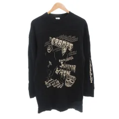 ヒステリックグラマー HYSTERIC GLAMOUR Tシャツ カットソー F 長袖 クルーネック プリント ロゴ 黒 ブラック /AE ■GY18