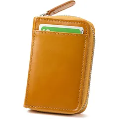 【新品】 [LEAGOO] クレジットカードケース 【イタリアンレザーの証明書付き】 カード入れ 大容量 メンズ レディース スキミング防止 革 本革 じゃばら (イエロー) 0