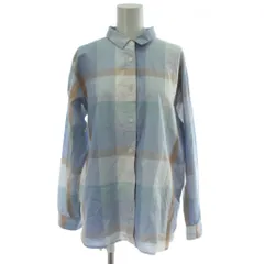 ブルーレーベルクレストブリッジ BLUE LABEL CRESTBRIDGE シャツ ブラウス 38 長袖 青 ブルー マルチカラー チェック柄 55M56-710-22 /PP ■GY18