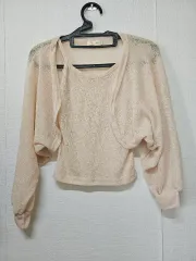 ルーズフィット 長袖 ノースリーブ カーディガンセット 新品