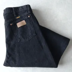 ■古着 Wrangler ラングラー ブラックジーンズ デニムパンツ 黒 実寸W34L30【L5693】