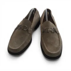 Salvatore Ferragamo サルヴァトーレ　フェラガモ　ガンチーニ　ローファー　ドレスシューズ　サイズ10　28cm　ベージュ　スエード　ホースビット