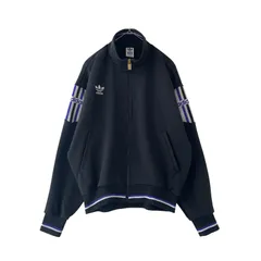 90ｓ　adidas　アディダス　トラックジャケット　ジャージ　トレフォイル刺繍　ラインリブ　デサント