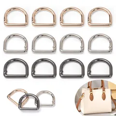 【数量限定】Dカン キーホルダー 3色 12個セット D型カラビナ 四角 スプリングフック 開閉式Dカン 留め金具 おしゃれ 持ち手 バッグ部品 DIY パーツ 手作り もち手 バッグ 手芸 修理用 交換用 装飾 パーツ 補修 金具 ハンドメイド