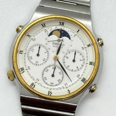 ヴィンテージ SEIKO 7F38-6140 ムーンフェイズ 1988年製造 - メルカリ