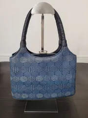 和装用バッグ ハンドバッグ　着物 小紋 訪問着 上品　和装小物　昭和レトロ　ブルー系