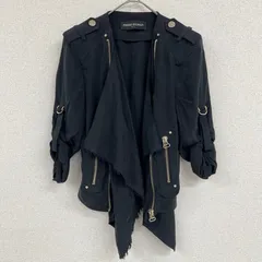 PIERRE BALMAIN　ピエールバルマン　バルマン　ドレープジャケット　変形　シルク100%　ブラック　レディース　36　b00636のサムネイル