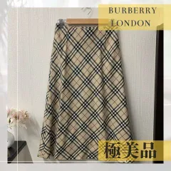 【値下げ】極美品　BURBERRY LONDON　バーバリーロンドン　ノバチェック　スカート　膝丈　サイズ38　ベージュ