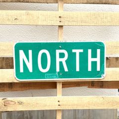 ヴィンテージ ロードサイン [WEST] 26-3-1 / アメリカ 看板 グリーン