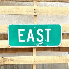 ヴィンテージ ロードサイン [WEST] 26-3-1 / アメリカ 看板 グリーン