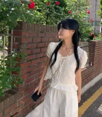 レディース 夏 ピンタックブラウス